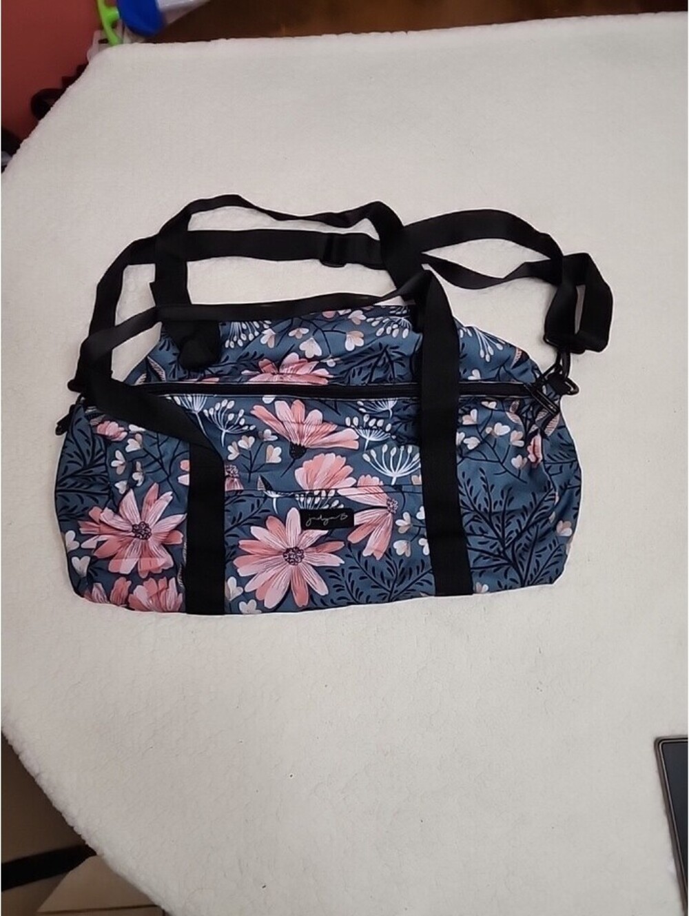 Jadyn B 19" Barrel Women's Duffel Bag Navy Floral RN146053 100% polyester China